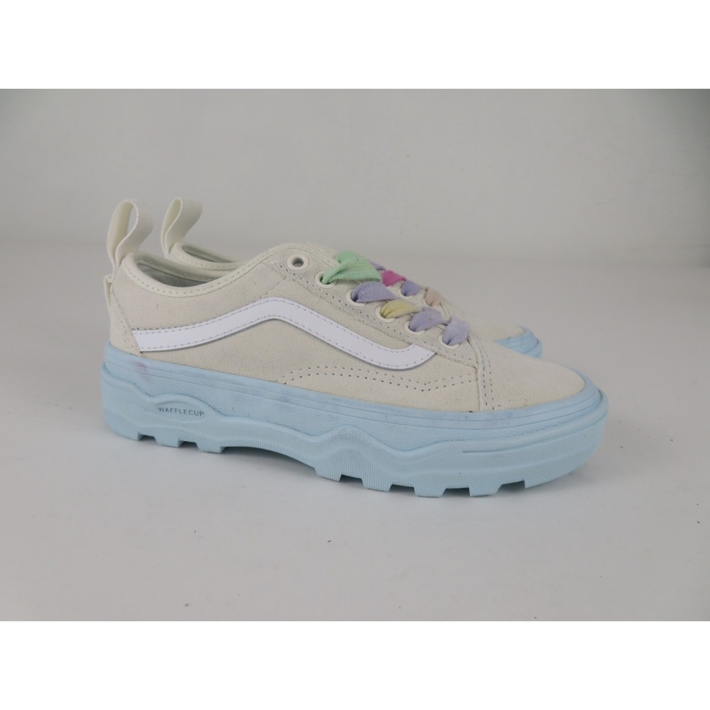 Vans Sentry Womens 5.5 Shoes Pop Pastel Beige Blue Sk8 Skateboard Old Skool